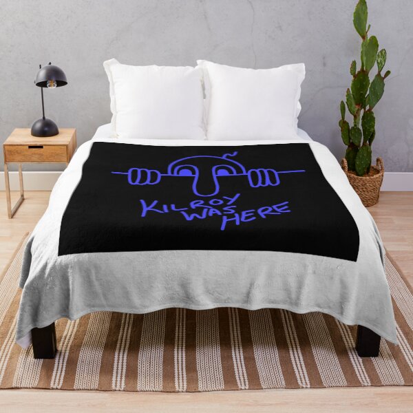 Item preview, Kilroy Was Here blue letters and black background  designed and sold by heinerlavinf.
