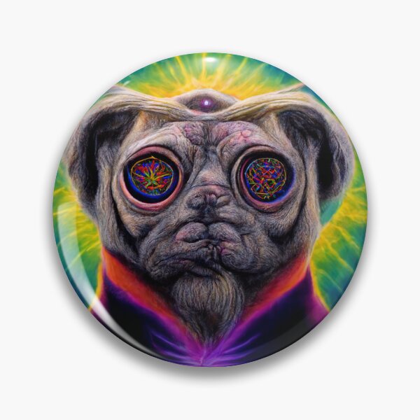 Item preview, The All Seeing Pug designed and sold by AI-Made-This.