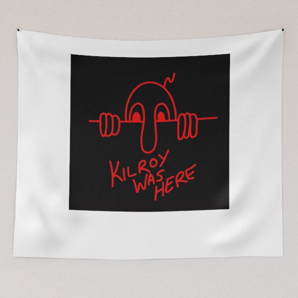 Item preview, Kilroy Was Here red letters and black background  designed and sold by heinerlavinf.