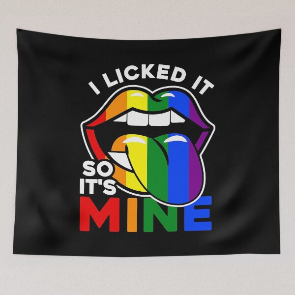 Item preview, I Licked It So It's Mine LGBTQ Lips Rainbow LGBT designed and sold by GardNewerd.