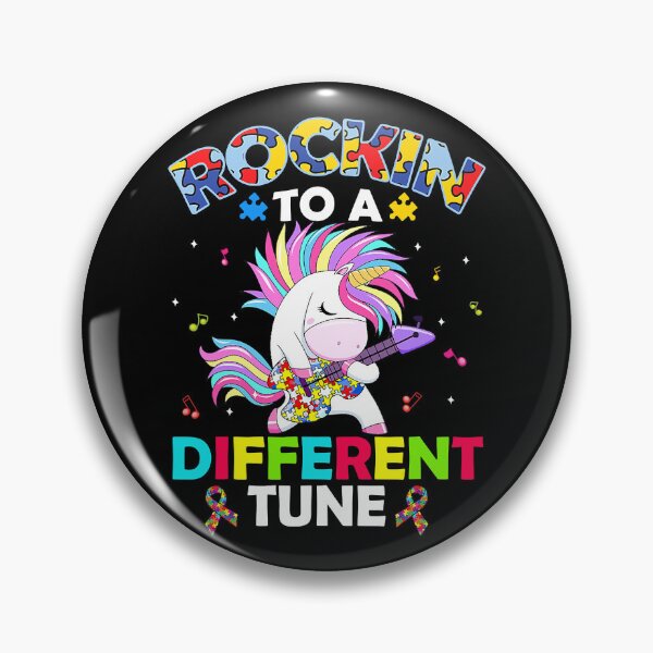 Item preview, Rockin' To A Different Tune Unicorn Autism Awareness Kids designed and sold by HaaChris-Artis.