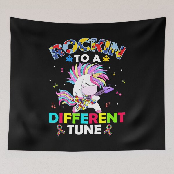 Item preview, Rockin' To A Different Tune Unicorn Autism Awareness Kids designed and sold by HaaChris-Artis.