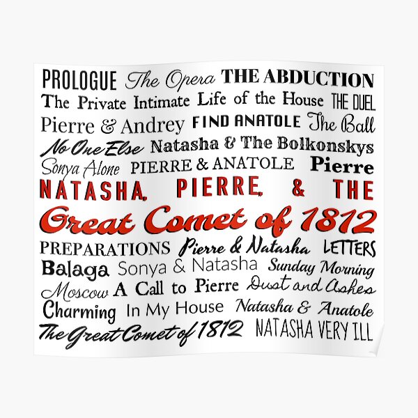 The Great Comet Album Poster By Uncured Redbubble the great comet album poster by uncured redbubble