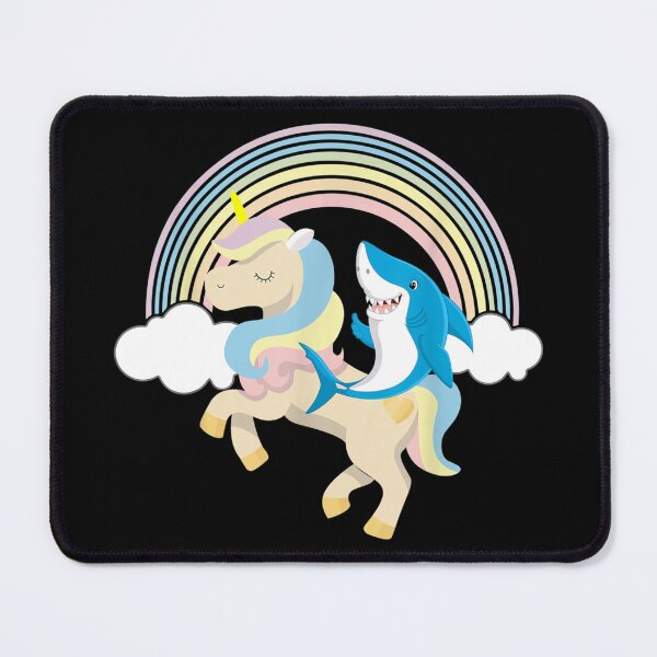 Item preview, Shark Riding Unicorn Funny Rainbow designed and sold by MUDOUSA.