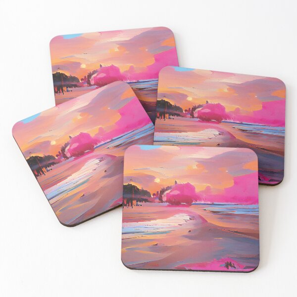 Item preview, Abstract Beach Pink Sunset designed and sold by Unaiza Khalid.