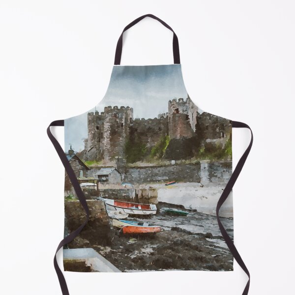 Item preview, Low Tide at Conwy Castle in Wales - Watercolour Style designed and sold by WWWC2288.