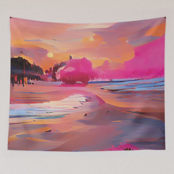 Item preview, Abstract Beach Pink Sunset designed and sold by Unaiza Khalid.