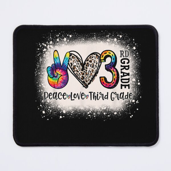 Item preview, Peace Love 3rd Grade Girls Teacher Back To School Bleached T-Shirt designed and sold by AdlerMathias.