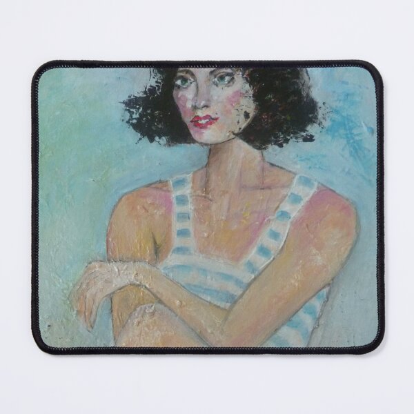 Item preview, Milady at the beach. Woman in a swimsuit. acrylic painting on canvas designed and sold by soffya.