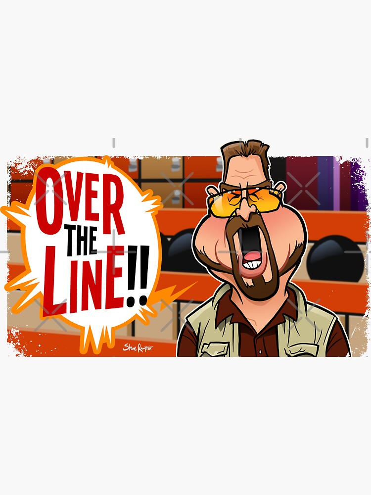 "Over the Line" Sticker for Sale by binarygod Redbubble