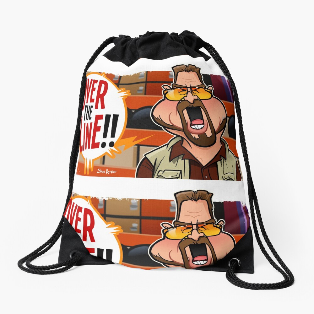Over the Line Drawstring Bag