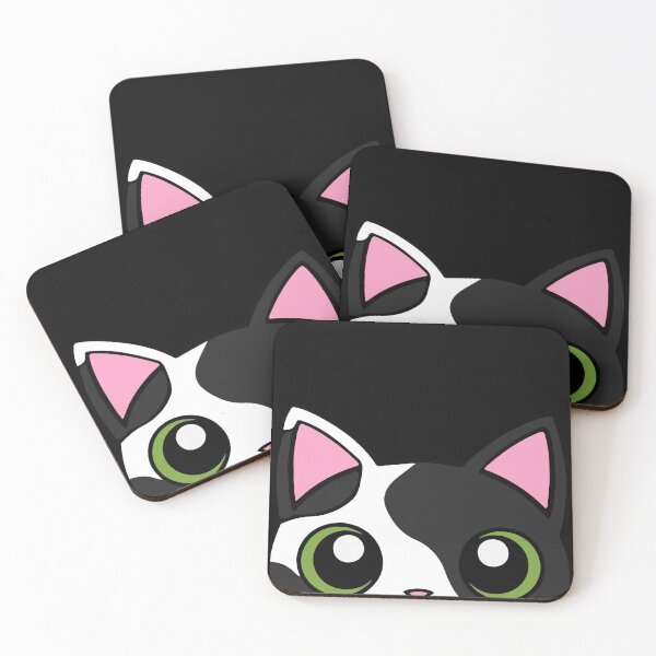 Item preview, Black And White Cat Peeker designed and sold by KaydenLee.
