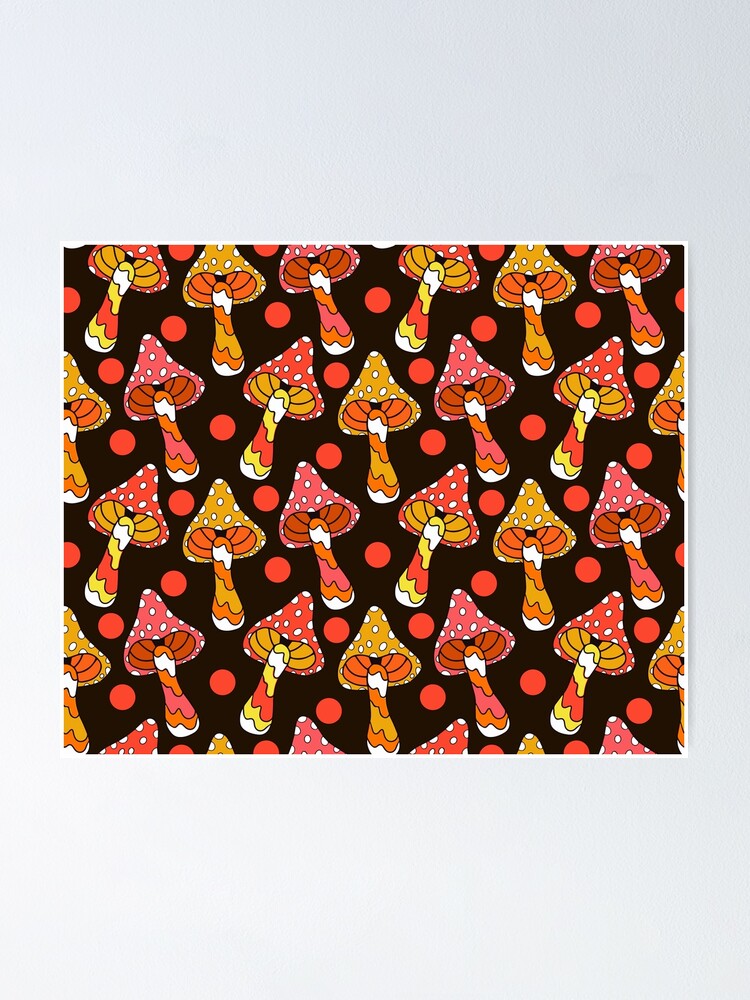 Poster « Copie de l'ambiance d'automne rétro des années 70, motif