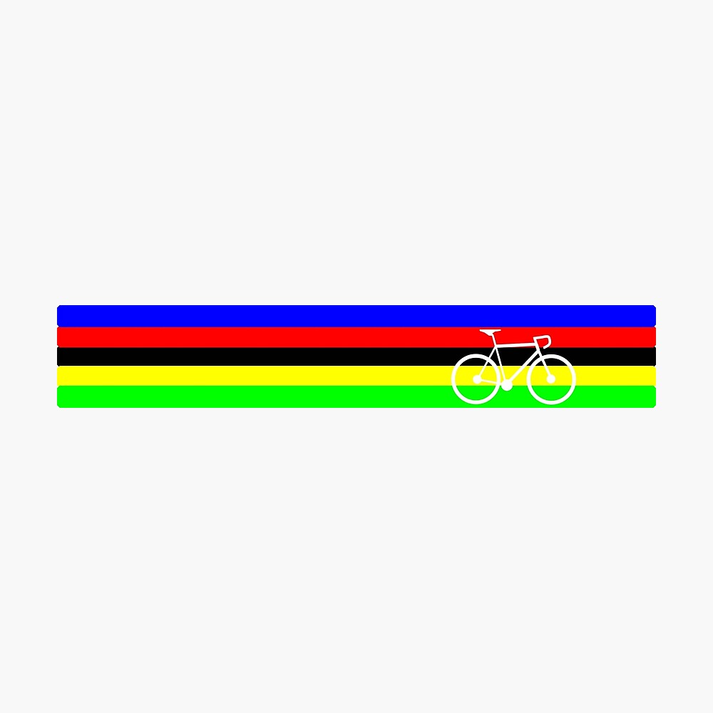 PERSONALISED Cyclist Rainbow Jersey Cycling Art Print 