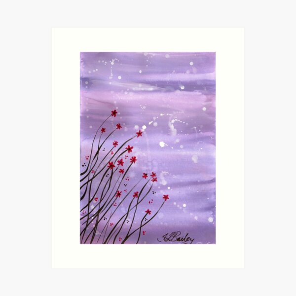 Starlit Flowers Art Print
