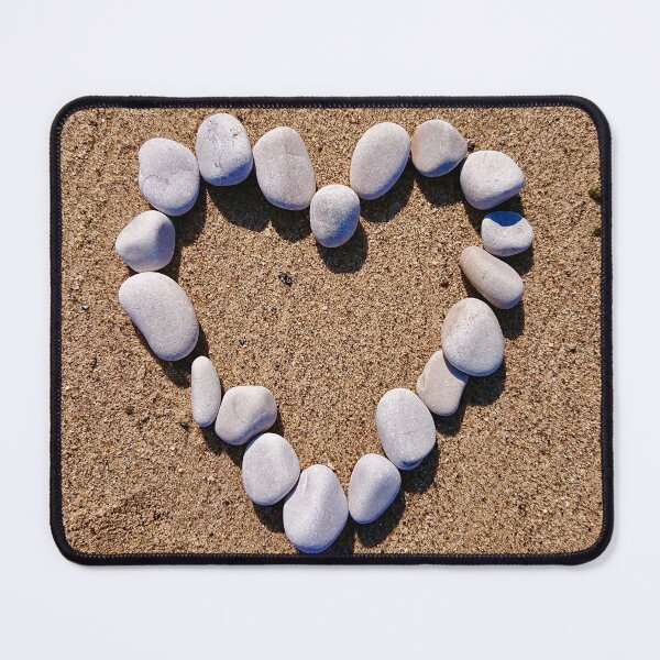 Item preview, Pebble Heart - photograph on a sandy beach designed and sold by Debsta75.