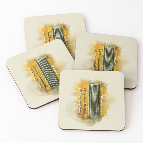 Item preview, Vintage Accordion Watercolor Painting designed and sold by Andreea Eva Herczegh.