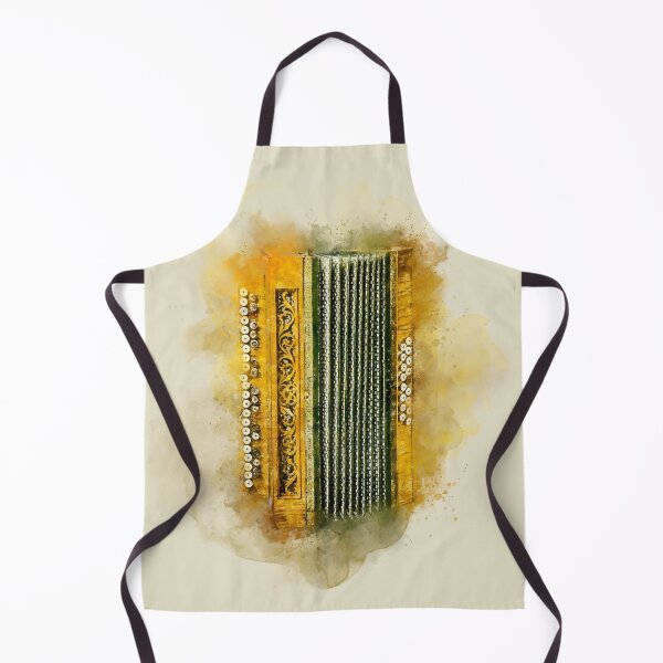 Item preview, Vintage Accordion Watercolor Painting designed and sold by Andreea Eva Herczegh.