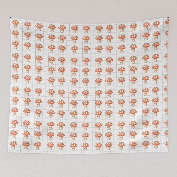 Item preview, Fly agaric gridded pattern designed and sold by Cate Harty.