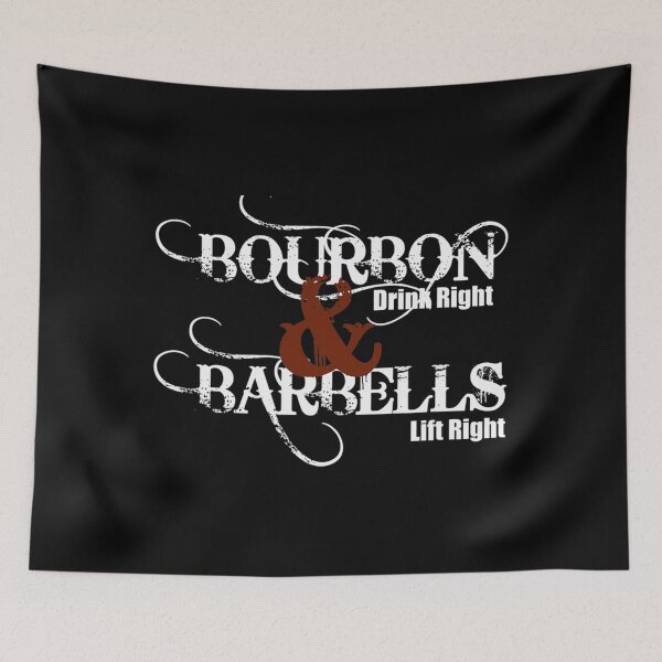 Item preview, Weight Lifting Shirt Bourbon Barbells Fitness and Whiskey designed and sold by jennifer1el8527.