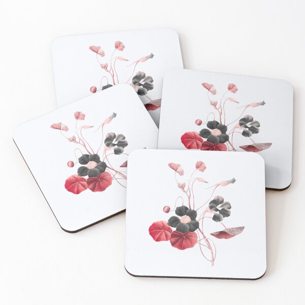 Item preview, Monks Cress Flower, Alternative Illustration - Black and Red Rose designed and sold by DaphneKstudio .