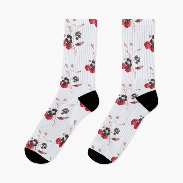 Item preview, Monks Cress Flower, Alternative Illustration - Black and Red Rose designed and sold by DaphneKstudio .