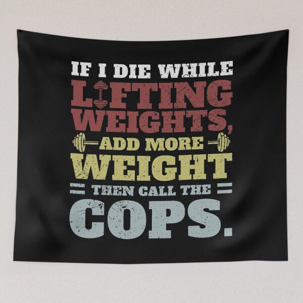 Item preview, Funny Workout Gym T-Shirt If I Die Lifting Weights designed and sold by jennifer1el8527.