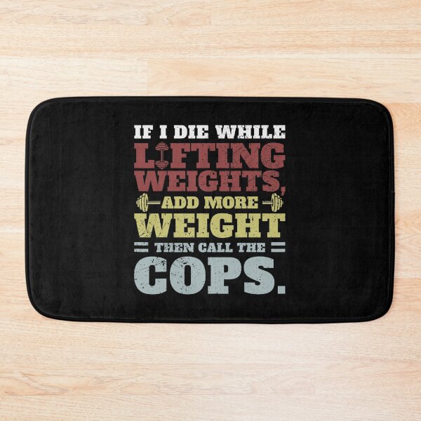 Item preview, Funny Workout Gym T-Shirt If I Die Lifting Weights designed and sold by jennifer1el8527.