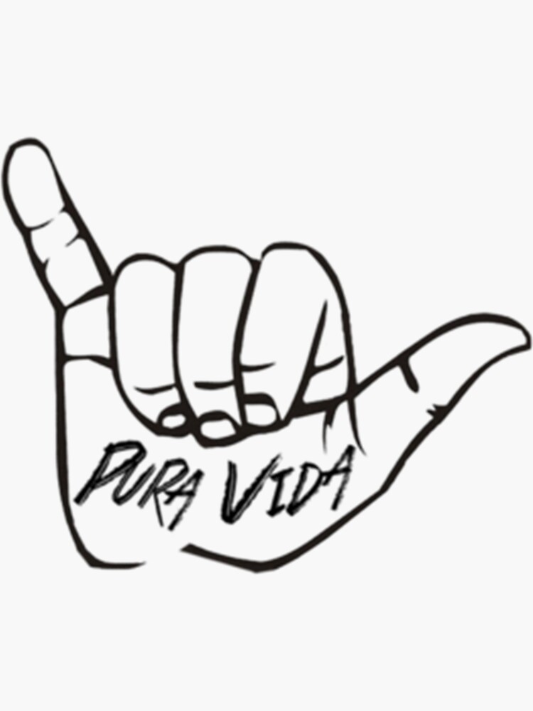"Pura Vida! " Sticker for Sale by LindsiFonder78 | Redbubble
