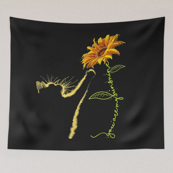 Aperçu de l'œuvre Cat Sunflower Gifts For Cat Lovers, Cat Mom, Cat Lady, Women T-Shirt créée et vendue par Klaus-Gilbert.