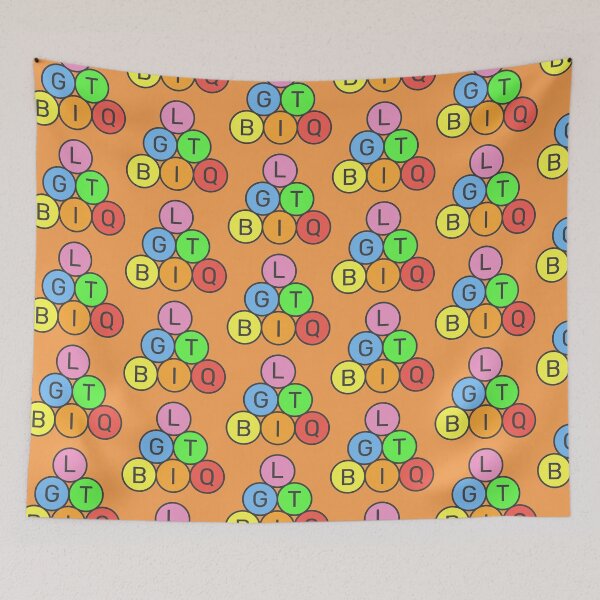 Item preview, LGTBIQ - Circles Pyramid - Pastel colors rainbow - Dark text - Violet to red designed and sold by RainbowWordLand.