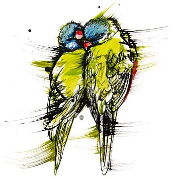 Artwork thumbnail, Colourful Kisses Lorikeet, by Running Duck Studio