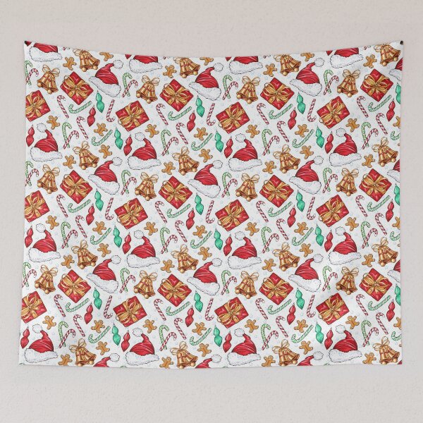 Item preview, Decorative Christmas Pattern, Merry Christmas Candy Cookies And Bell Pattern designed and sold by Terisdesign.