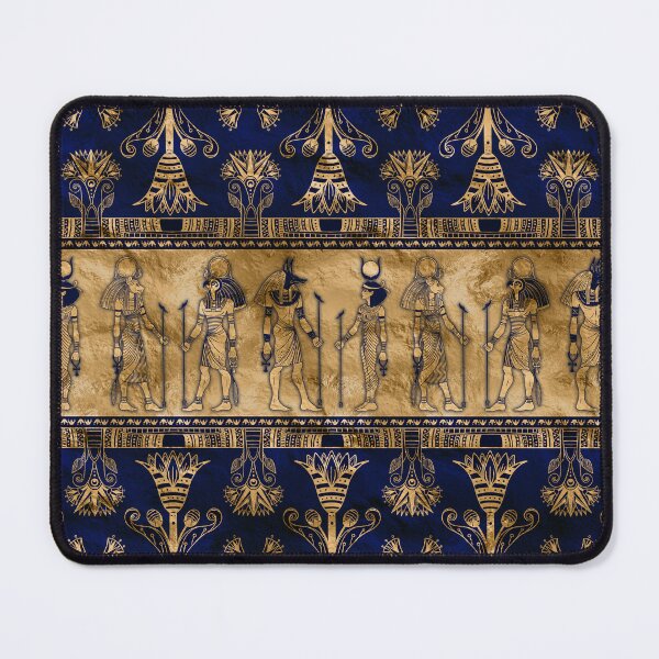 Item preview, Egyptian Gods and Ornamental border - blue and gold designed and sold by k9printart.