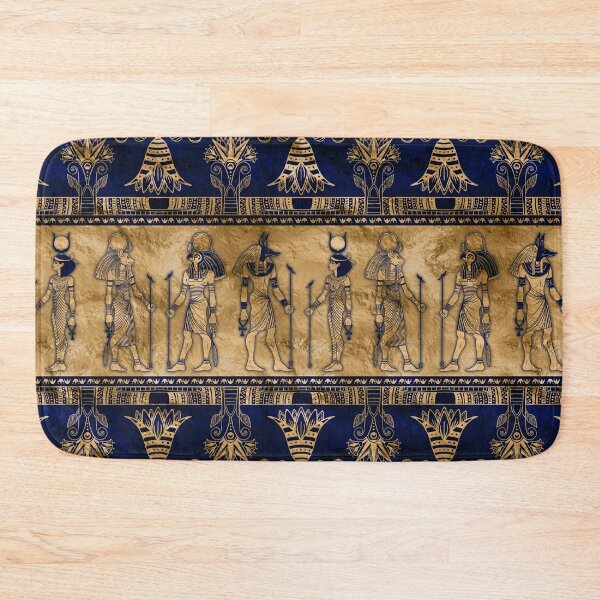 Item preview, Egyptian Gods and Ornamental border - blue and gold designed and sold by k9printart.