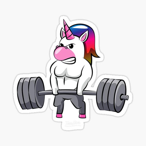 Unicorn Fitness Sticker Unicorn Gym Workout Decals Bodybuilding Sticker  Weightlifting Bodybuilder Sticker Fitness Lover Gifts 