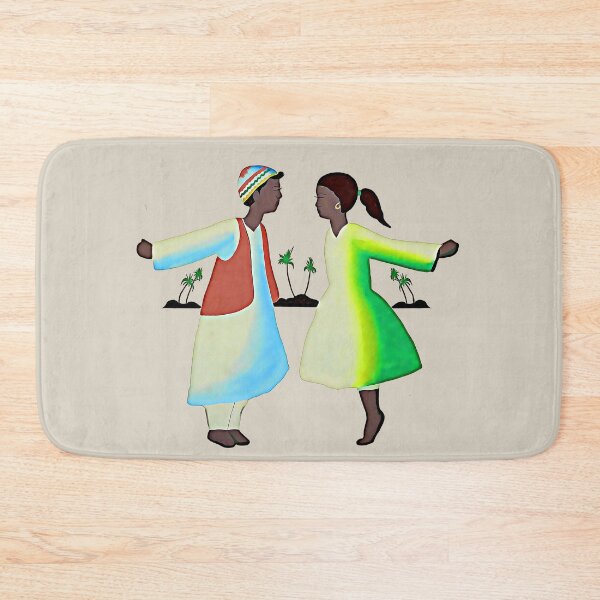 Item preview, Egyptian children, dance, multicolored, street art Egypt Nubia designed and sold by art-of-egypt.
