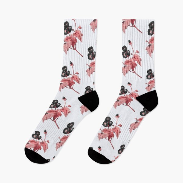 Item preview, Purple Mallow Flower, Alternative Illustration - Black and Red Rose designed and sold by DaphneKstudio .