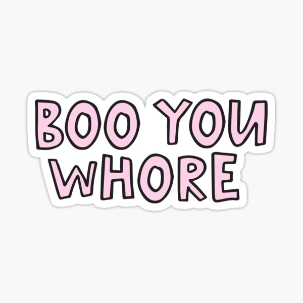 Wholesale Ghostface Boo You Whore Mean Girls Sticker for your store - Faire