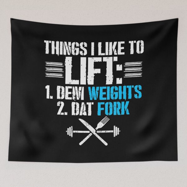 Item preview, Funny Weight Lifting With Sayings Lift Dat Fork Gym Fitness designed and sold by najeeasjj098.
