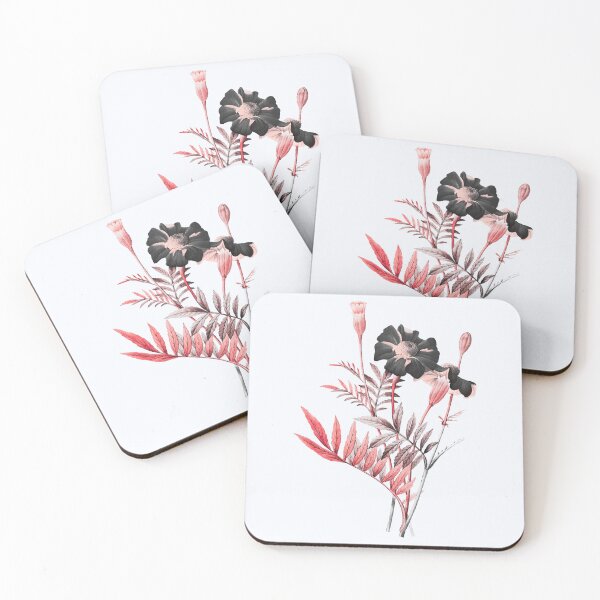Item preview, Mexican Flower, Alternative Illustration - Black and Red Rose designed and sold by DaphneKstudio .