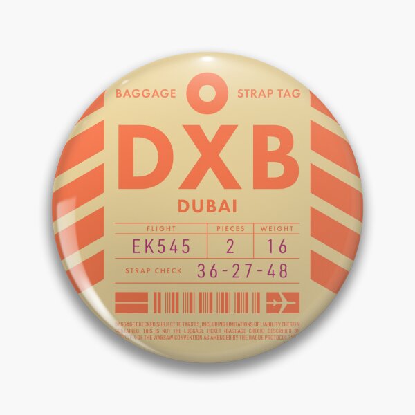 Artikelvorschau, Luggage Tag D - DXB Dubai UAE entworfen und verkauft von VoodooCircus.