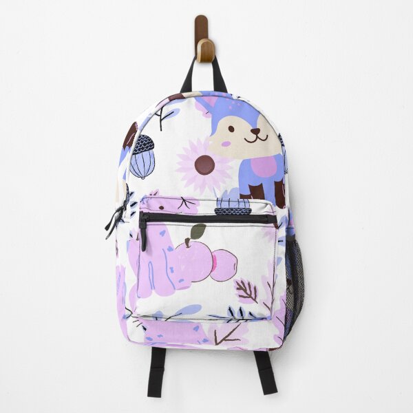 Item preview, Autumn Forest with Foxes and Rabbits (white-purple-blue) designed and sold by Dorina Larsdotter.