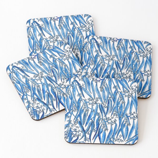 Item preview, Watercolour Eucalyptus - Monochromatic Blue designed and sold by Sketchbook Designs.