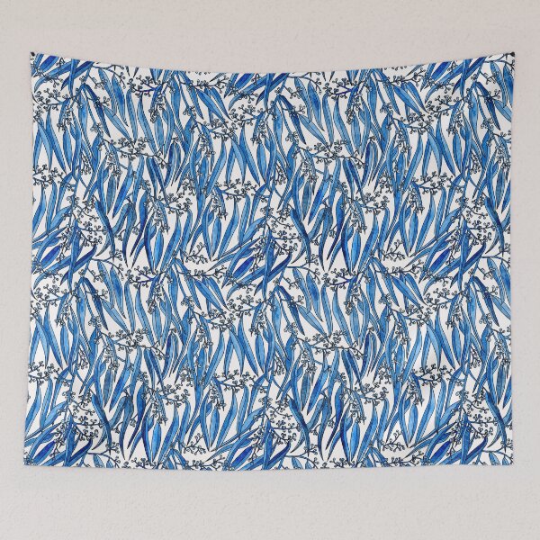 Item preview, Watercolour Eucalyptus - Monochromatic Blue designed and sold by Sketchbook Designs.