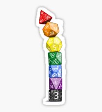Falling Tower of Dice - Rainbow Sticker