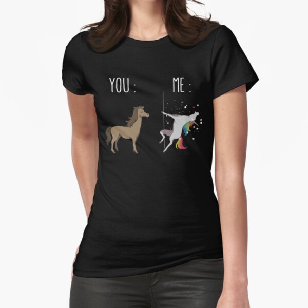 You and me Unicorn Fitted T-Shirt