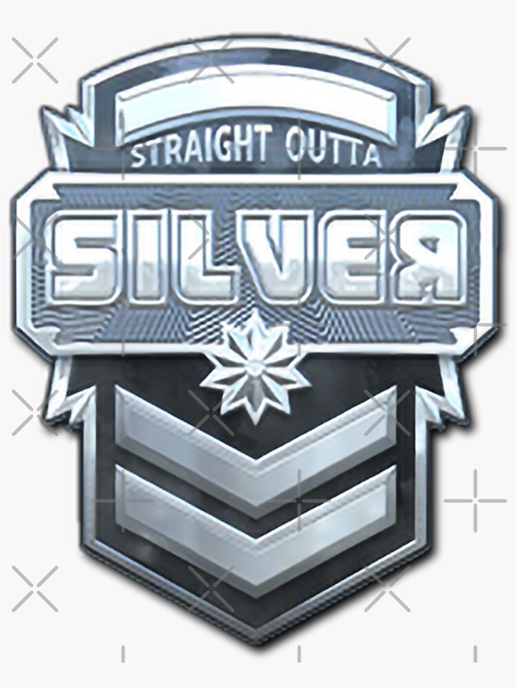 "Straight Outta Silver Rank CSGO" Sticker for Sale by Krabstyx Redbubble
