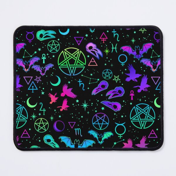 Item preview, Psychedelic rainbow skulls and symbols  designed and sold by ArtByPokey.
