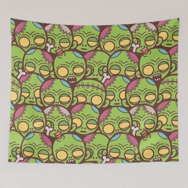 Item preview, Cute Green Zombie Pattern designed and sold by Gymmer-Life.